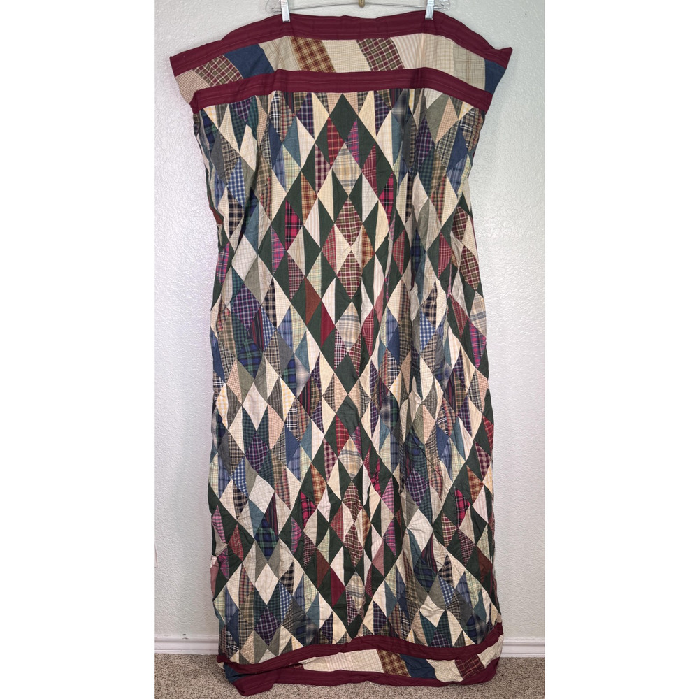 Patch Magic Shower Curtain Plaid Quilt Diamond Patchwork Primitive Rustic Decor